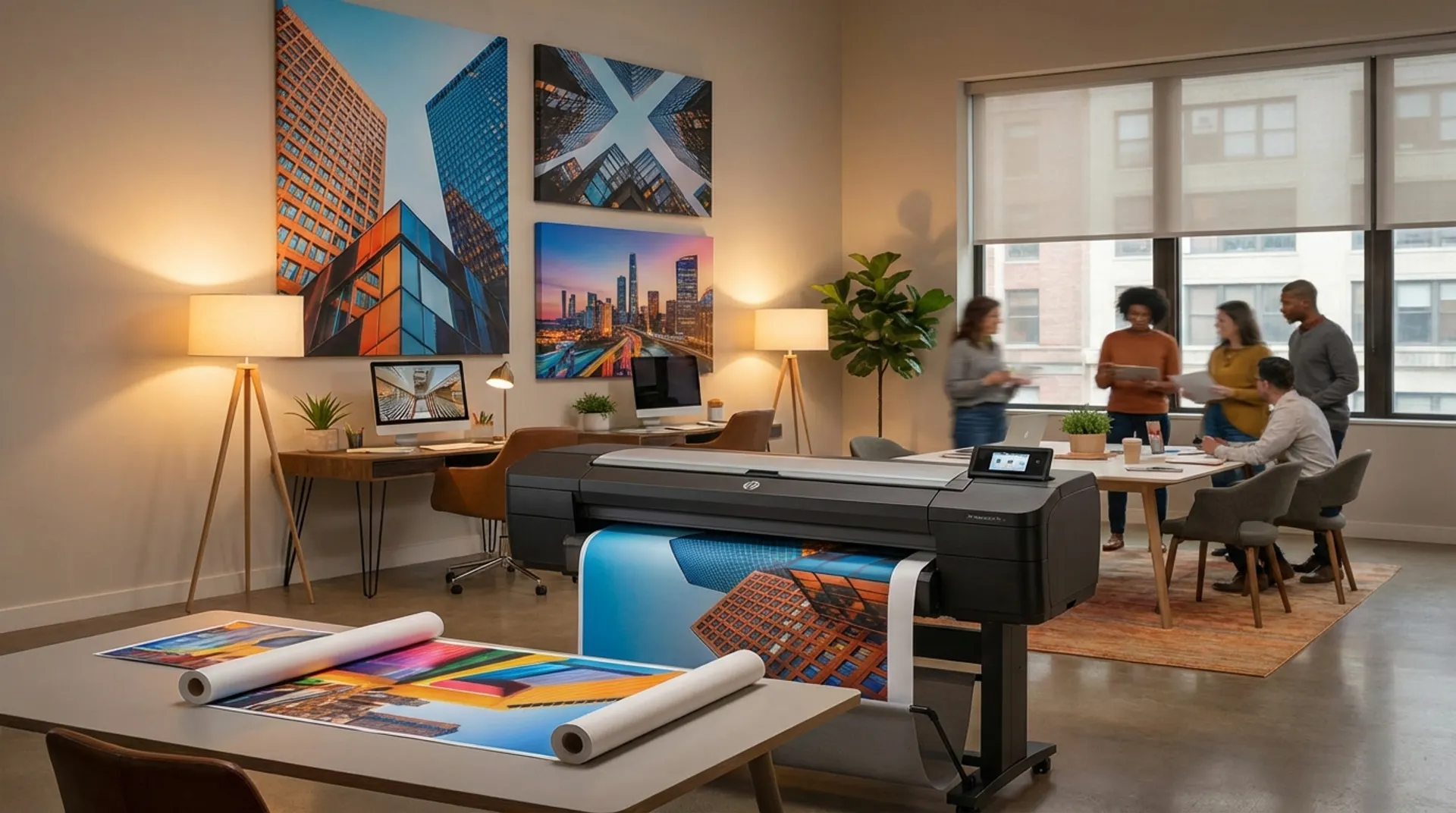 Printen op Canvas: Hoe u met uw plotter kunstwerken produceert voor kantoorinrichting