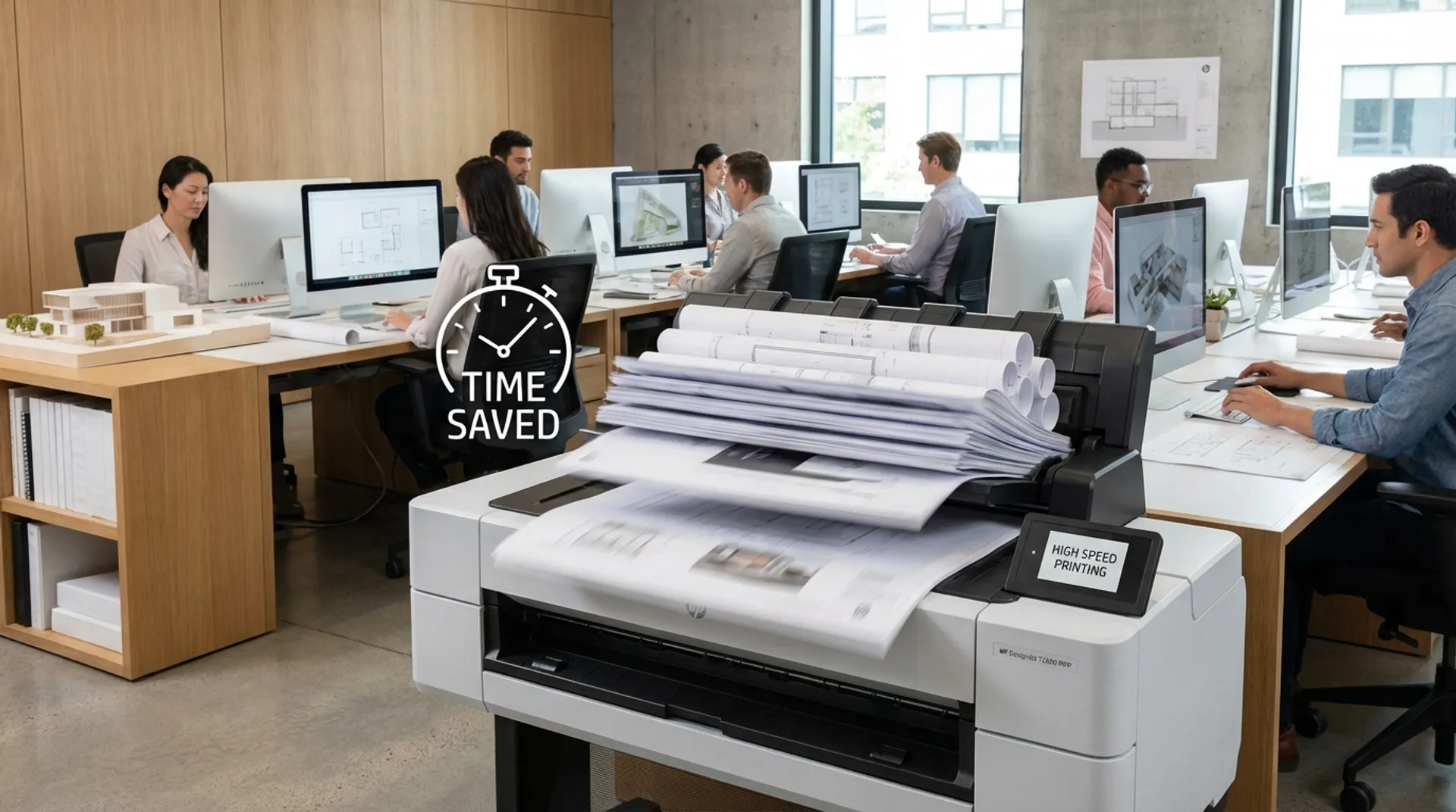 Stop met wachten op uw plotter: Hoe de HP DesignJet T2600 u 30 minuten per dag bespaart