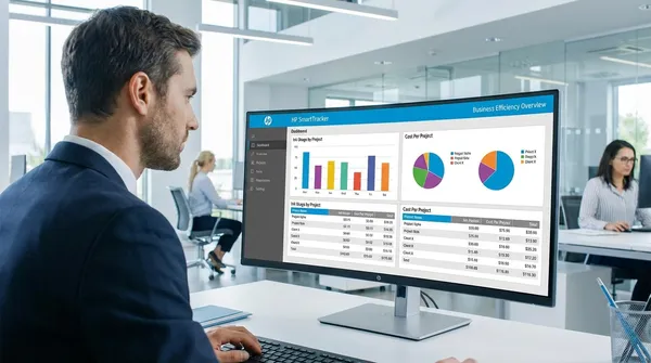 Surveiller la consommation d'encre : comment HP SmartTracker rend vos coûts au m² transparents