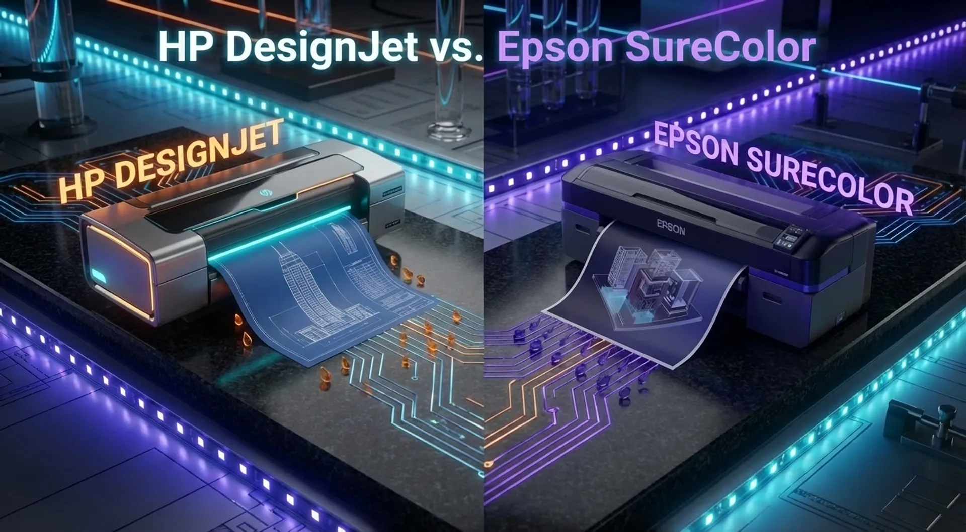 HP DesignJet vs. Epson SureColor: De eerlijke vergelijking voor de architect in 2026